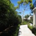 Travertine marble garden path